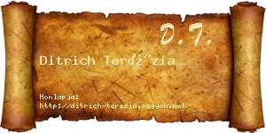 Ditrich Terézia névjegykártya