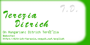 terezia ditrich business card